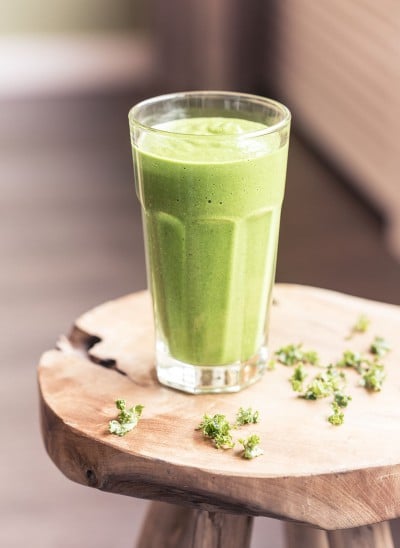 Groene smoothie van restjes