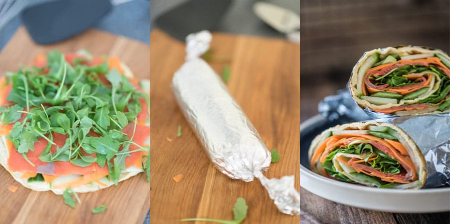 Wrap van ei en zalm recept