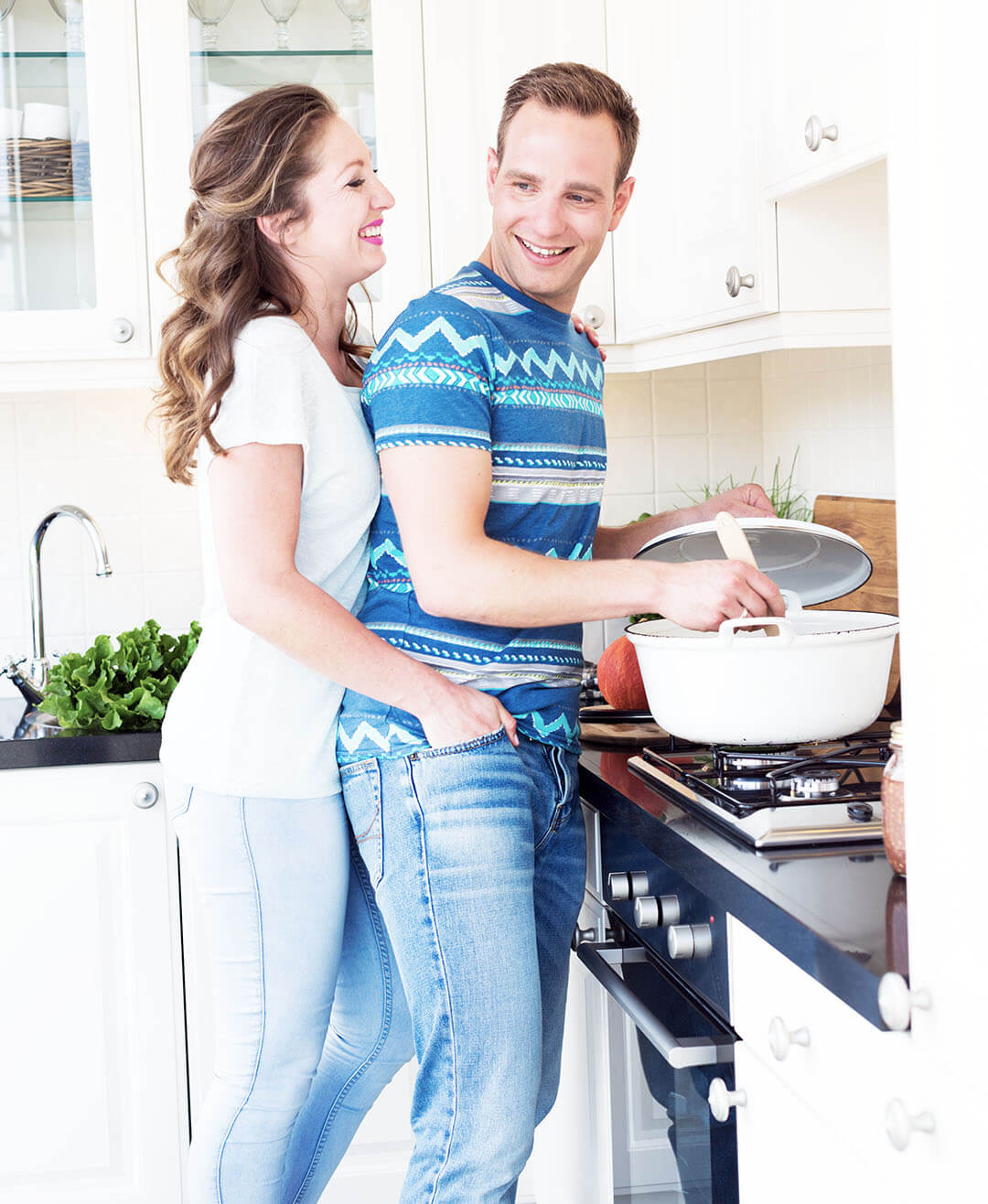 foto in de keuken van jennifer en sven