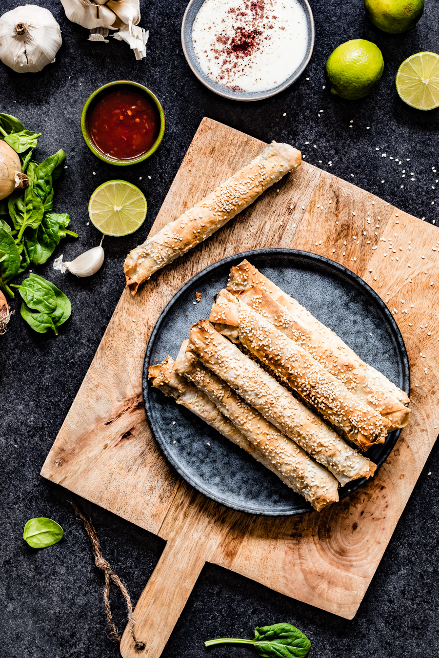 borek recept turkse spinazie feta rolletjes