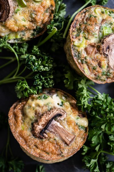 mini quiche met gebakken champignon