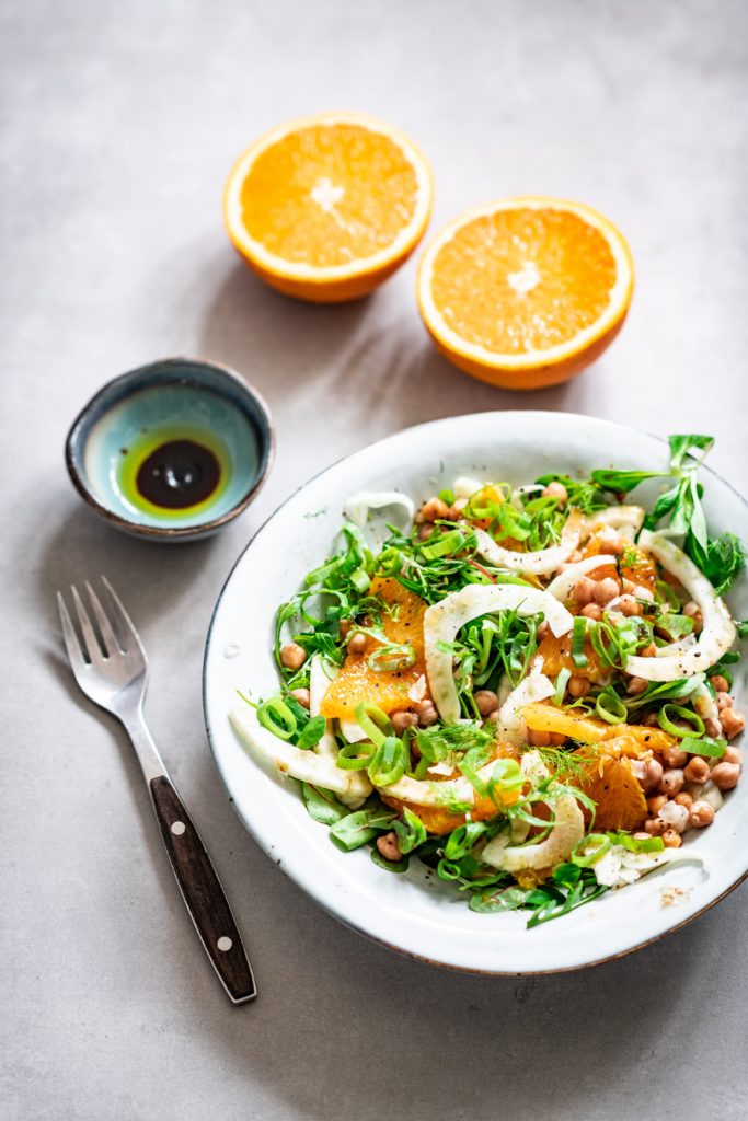 venkel salade met sinaasappel en walnoten