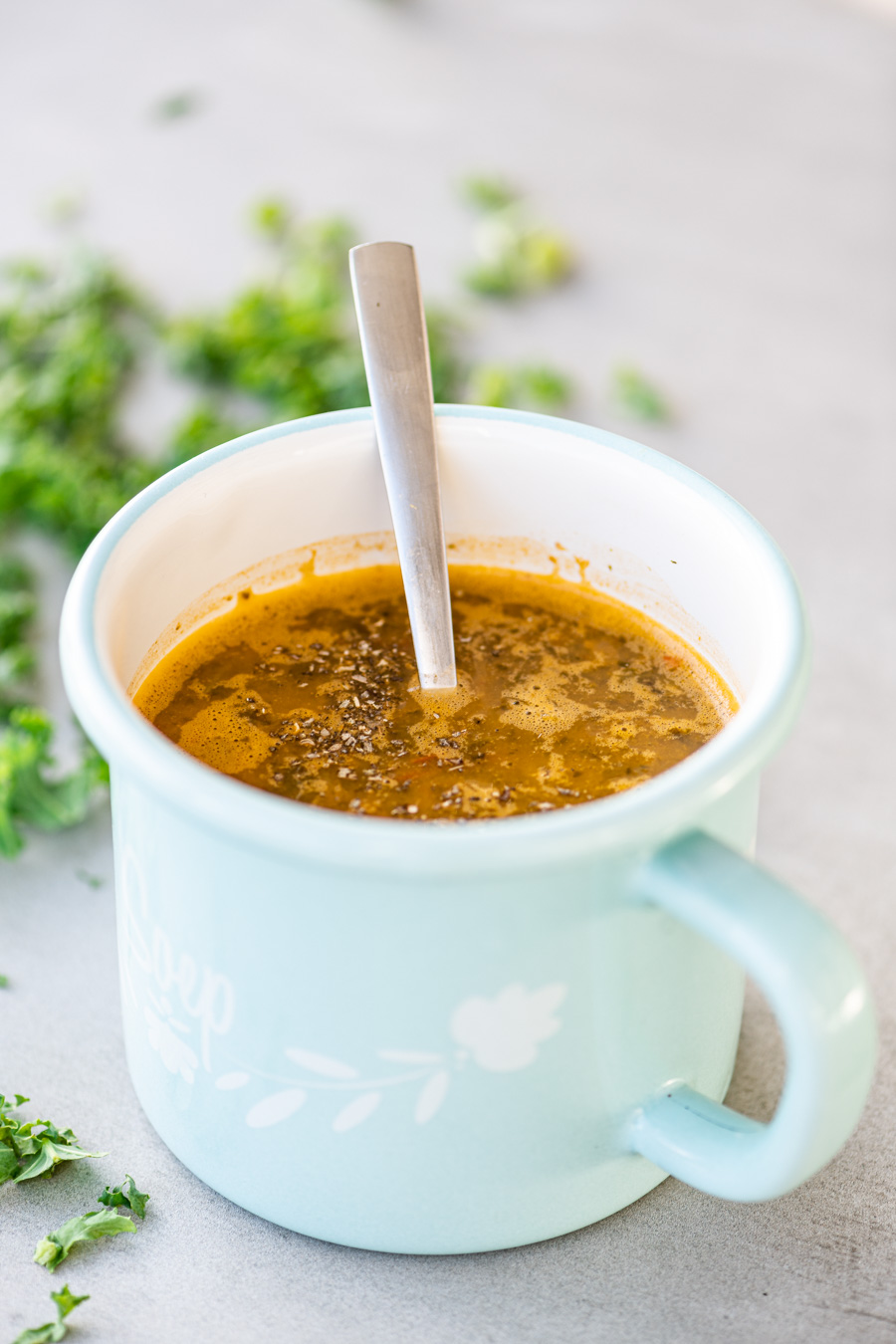 boerenkoolsoep met geroosterde tomaten