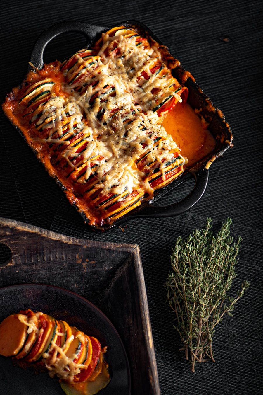 Lekker ratatouille gerecht met zoete aardappel