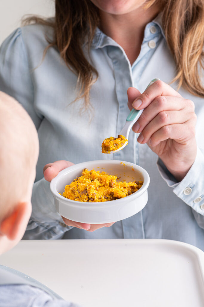 babyrecept couscous met pompoen en linzen