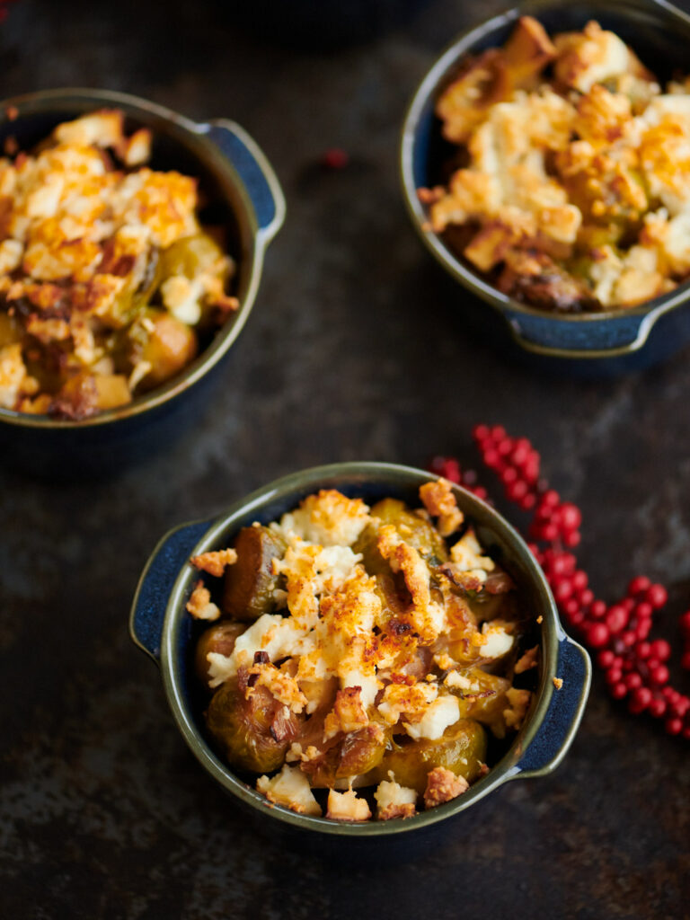 zoete spruitjes uit de oven met appel en feta