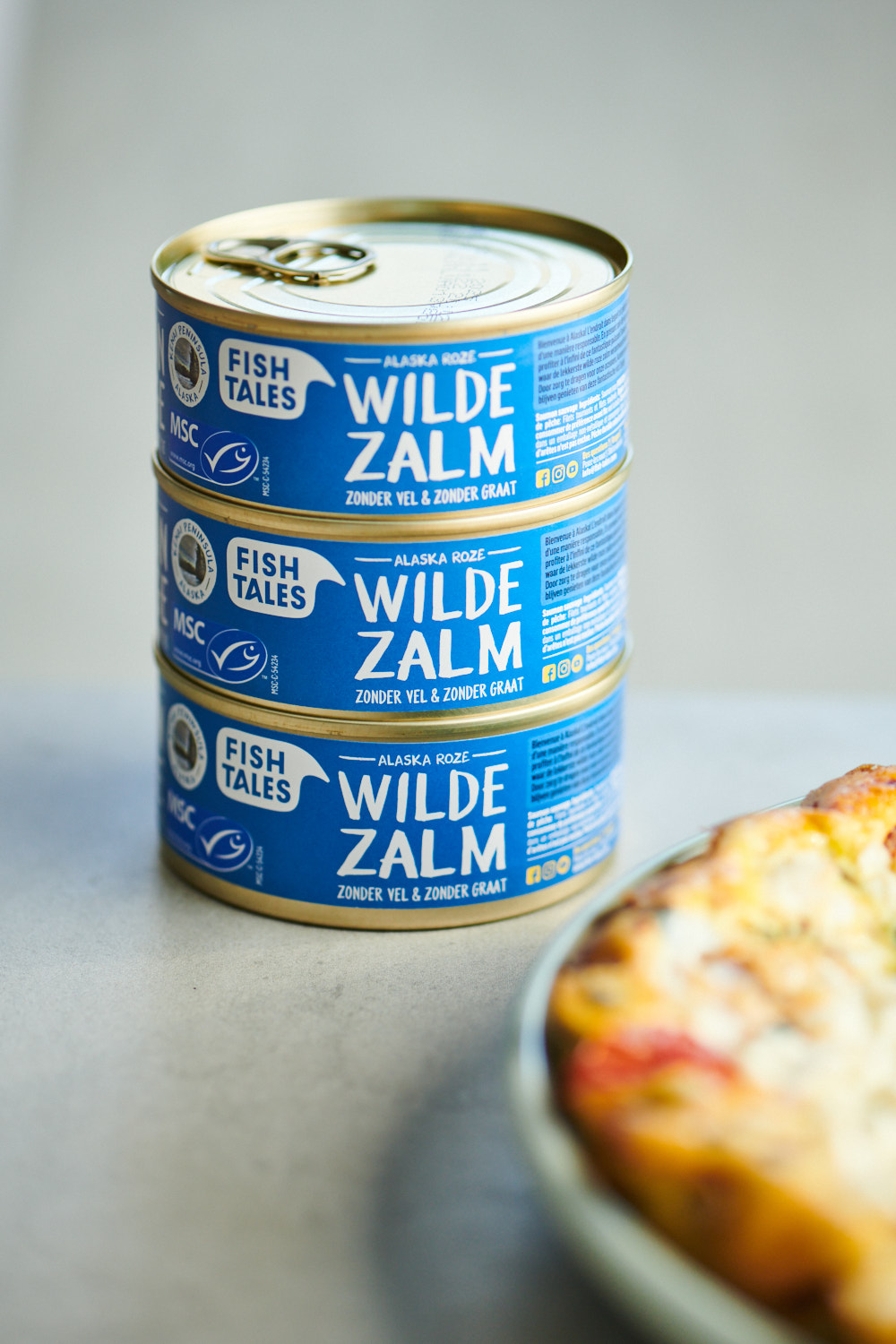 wilde zalm uit blik