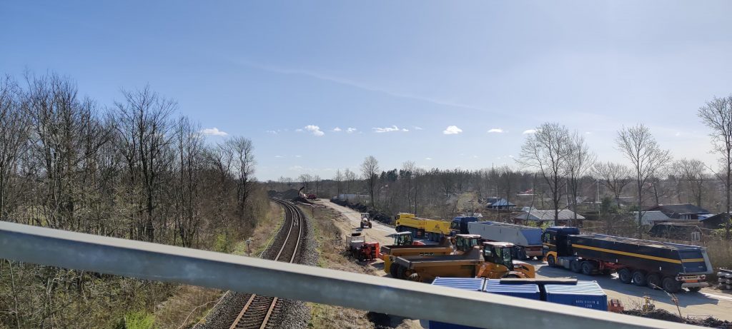 Billede af arbejdet med den nye bane til Aalborg Lufthavn