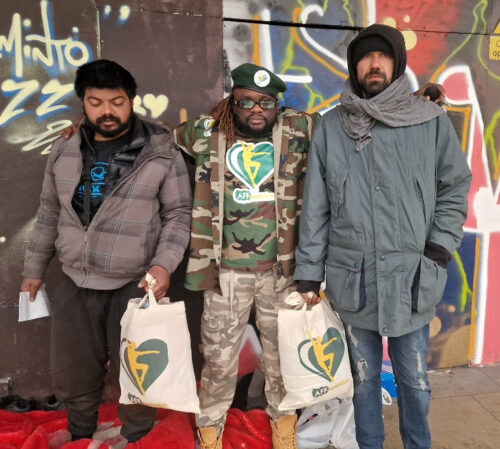 BEFORE AND AFTER PICTURES: SEE HOW A NIGERIAN DJ TRANSFORMED TWO HOMELESS PEOPLE HE MET ON THE STREET IN THE UK.