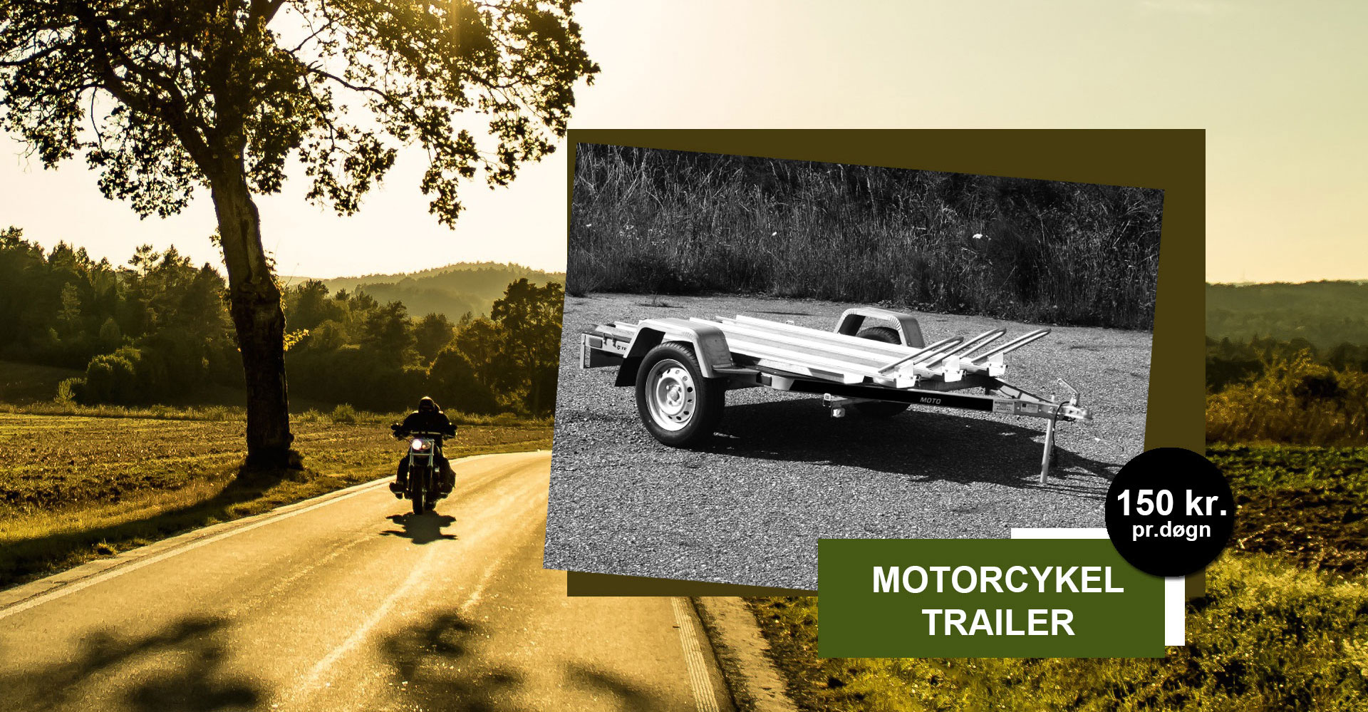 MC trailer fra Vojens trailerudlejning motorcykeltrailer