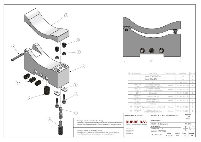 samenstelling 3CC exploded view