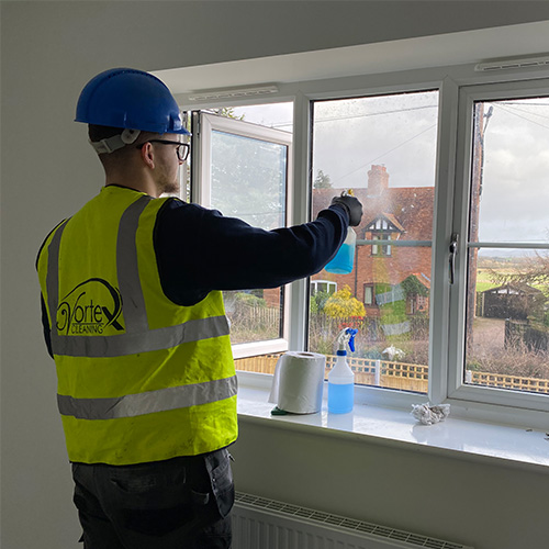 Builders and Sparkle Clean Telford, window cleaning on new build