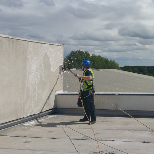 Render and Stone cleaning, roof access