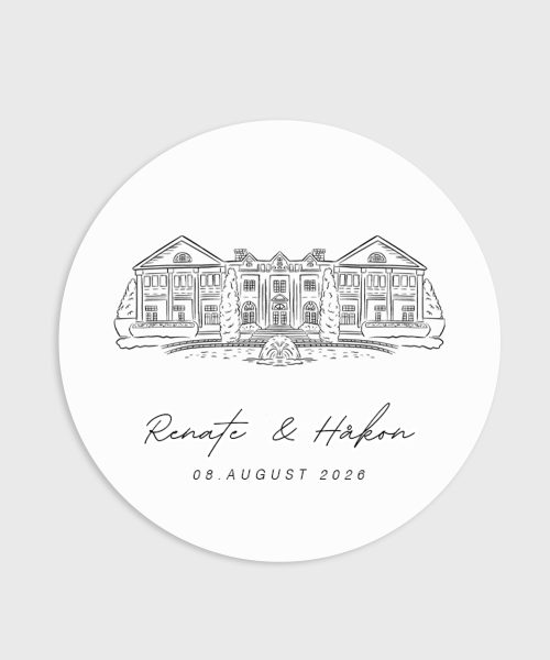 Klistermerke hus bryllup