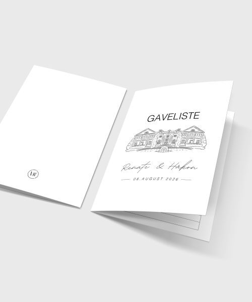 Gaveliste bryllup hus