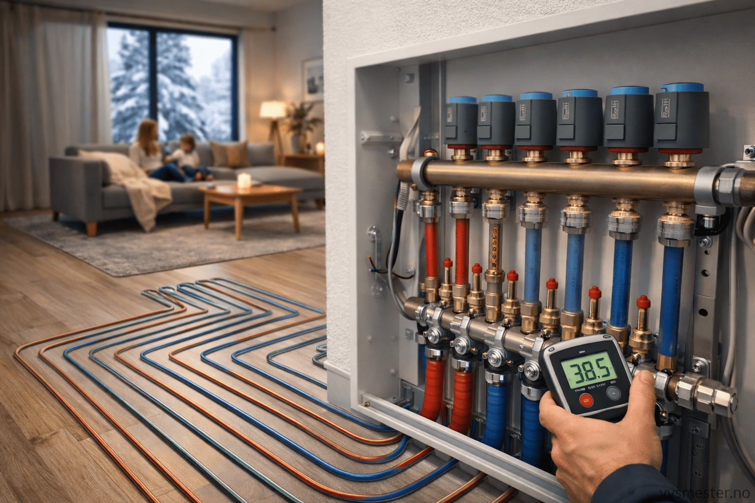 Feil innregulert gulvvarme kan gi kalde rom og høy strømregning. Riktig balansering sikrer optimal komfort.