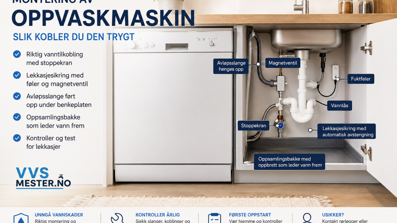 Montere oppvaskmaskin