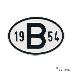 Emblem/Skyltar Skylt B 1954 www.vwdelar.se