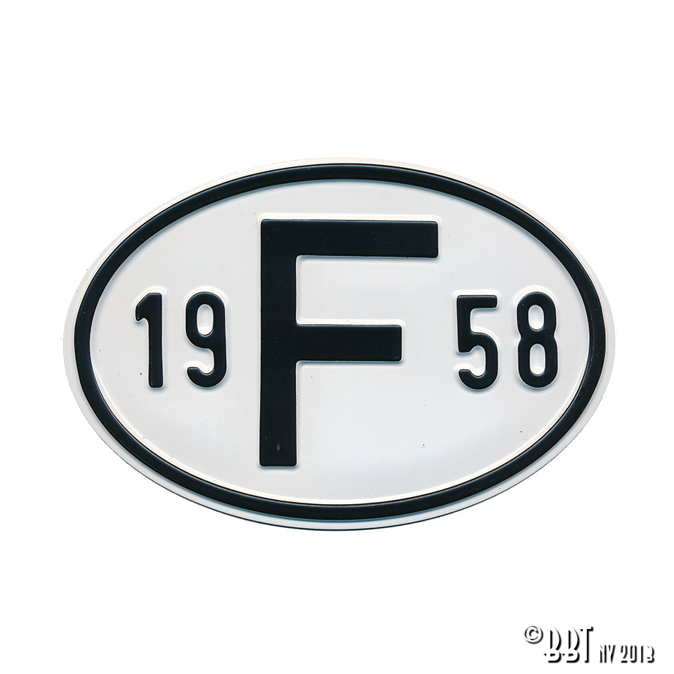 Emblem/Skyltar Skylt F 1954 www.vwdelar.se