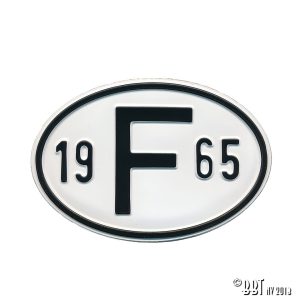 Emblem/Skyltar Skylt F 1965 www.vwdelar.se