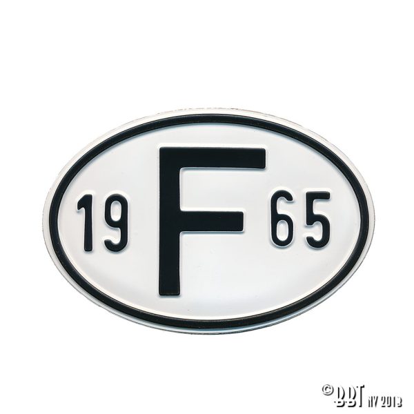 Emblem/Skyltar Skylt F 1965 www.vwdelar.se