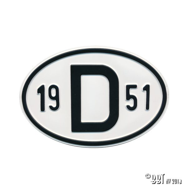 Emblem/Skyltar Skylt D 1951 www.vwdelar.se