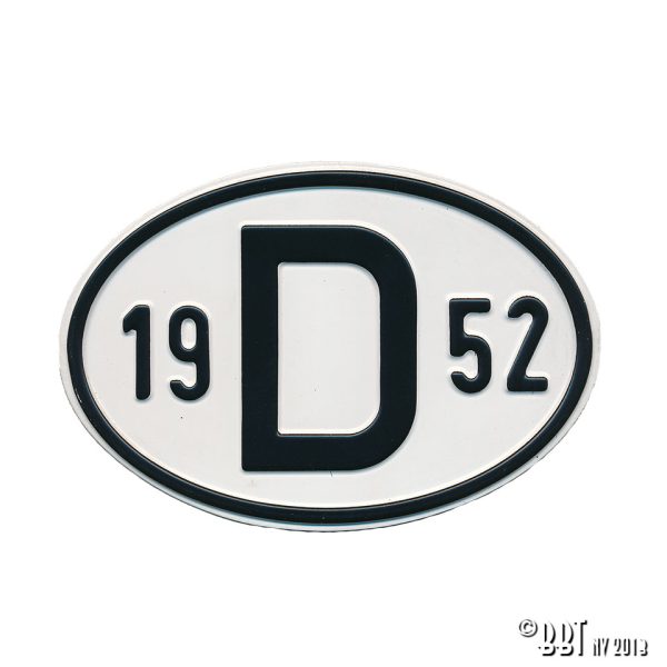 Emblem/Skyltar Skylt D 1952 www.vwdelar.se