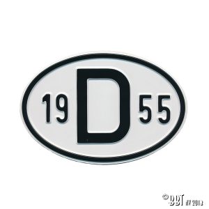 Emblem/Skyltar Skylt D 1955 www.vwdelar.se