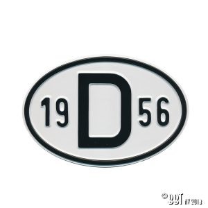 Emblem/Skyltar Skylt D 1956 www.vwdelar.se