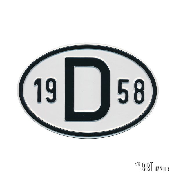 Emblem/Skyltar Skylt D 1958 www.vwdelar.se