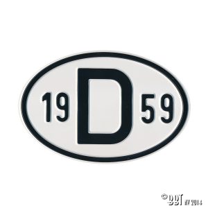 Emblem/Skyltar Skylt D 1959 www.vwdelar.se