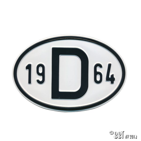 Emblem/Skyltar Skylt D 1964 www.vwdelar.se