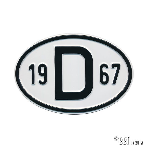 Emblem/Skyltar Skylt D 1967 www.vwdelar.se