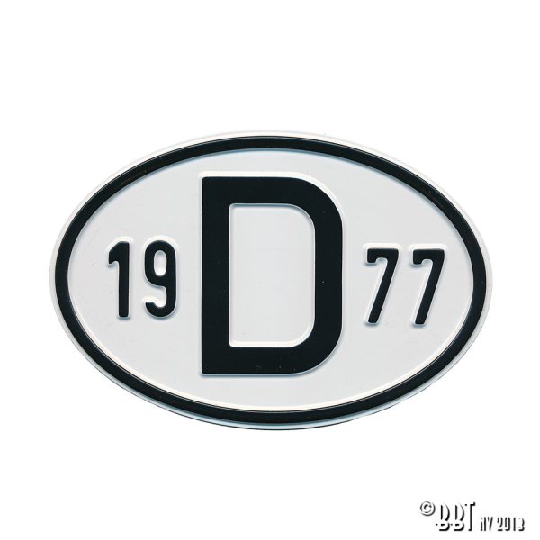 Emblem/Skyltar Skylt D 1977 www.vwdelar.se