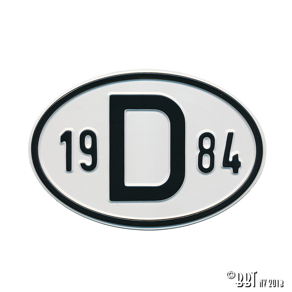 Emblem/Skyltar Skylt D 1952 www.vwdelar.se