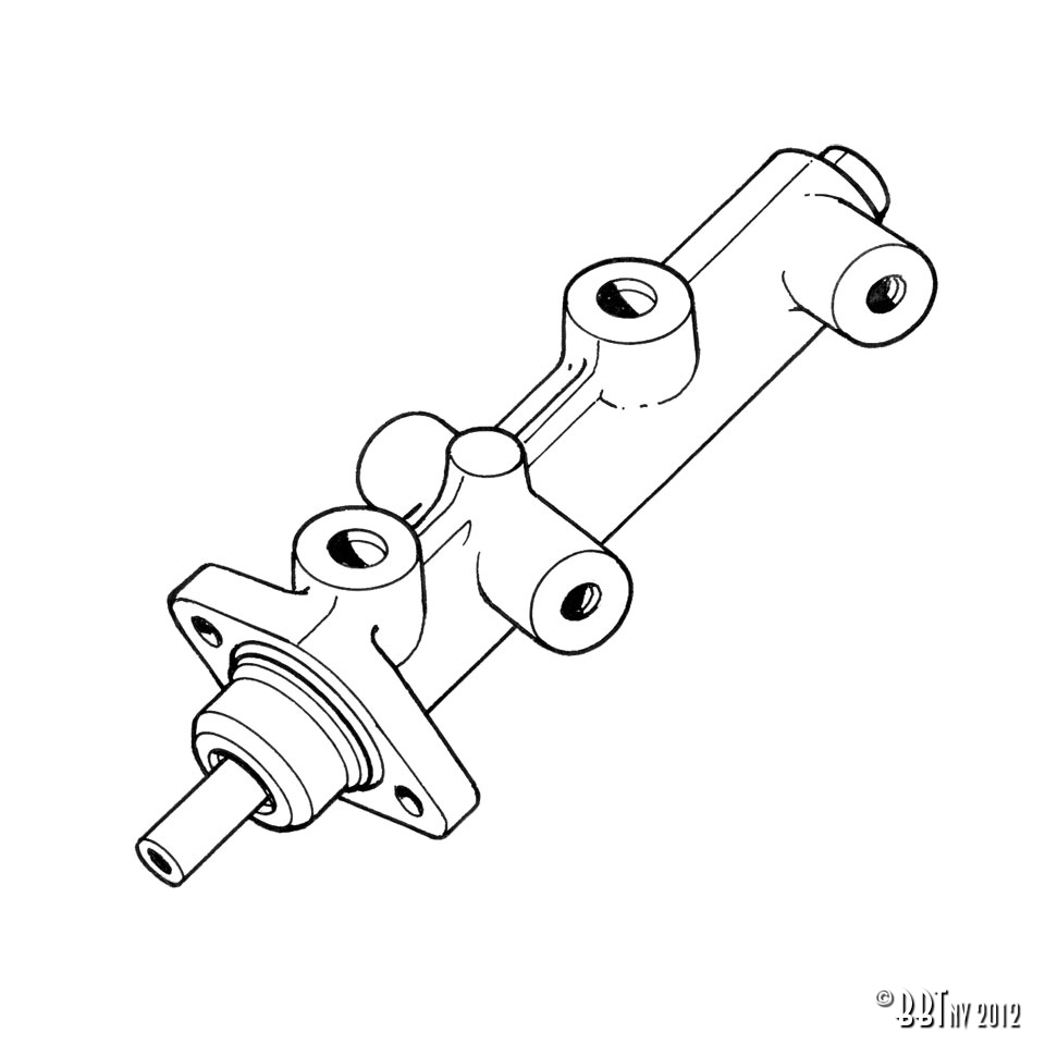 Bromssystem Huvudbromscylinder 17 mm enkelkrets www.vwdelar.se