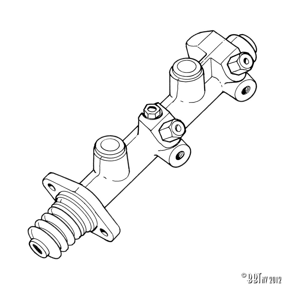 Bromssystem Huvudbromscylinder 17 mm enkelkrets www.vwdelar.se