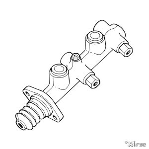 Bromssystem Huvudbromscylinder, splitwindow, utan servo www.vwdelar.se