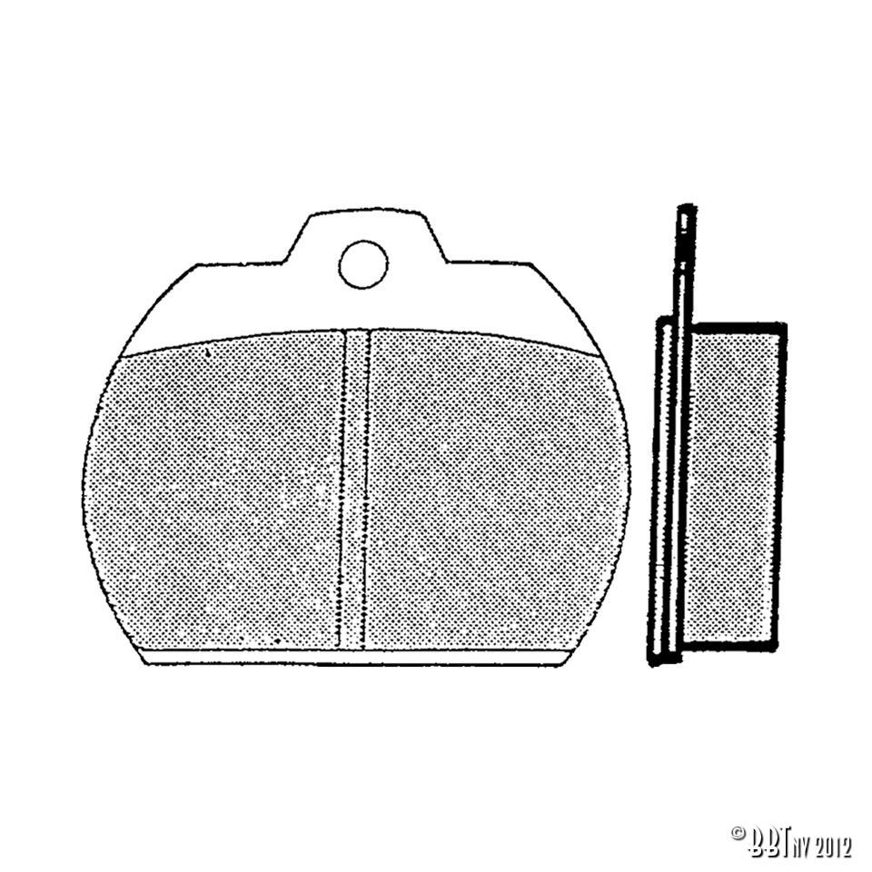 Bromsbelägg Bromsbelägg sats för bromsskivor bak, För BBT # 1278 och 1279, sålda med 4 stycken. www.vwdelar.se