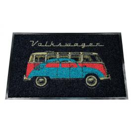 Övrigt Beach towel  VW T1 Deluxe Buss and stripes – red www.vwdelar.se