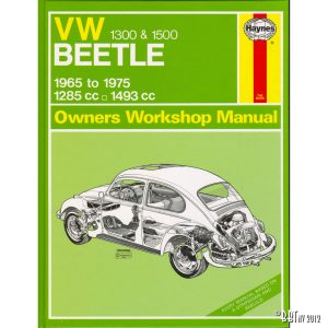 Böcker VW 1300 & 1500 Bubbla Manual, engelska, J.H. Haynes www.vwdelar.se