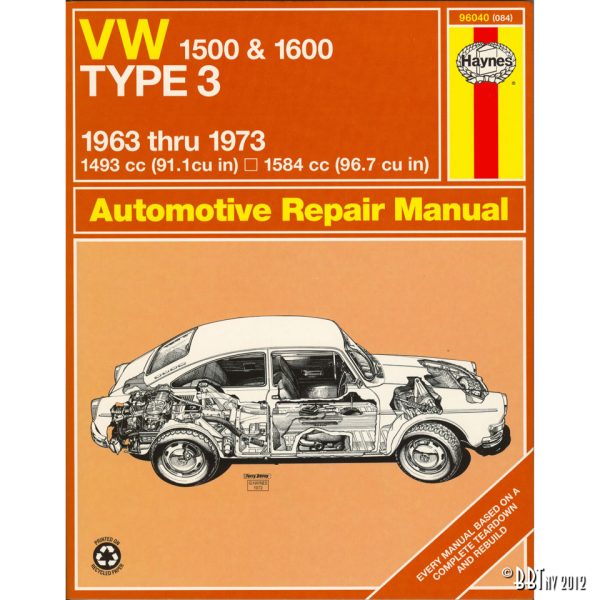 Böcker VW 1500/1600 – Typ 3, engelska, J.H. Haynes www.vwdelar.se