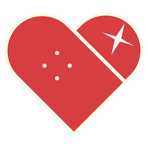 Skateboard heart
