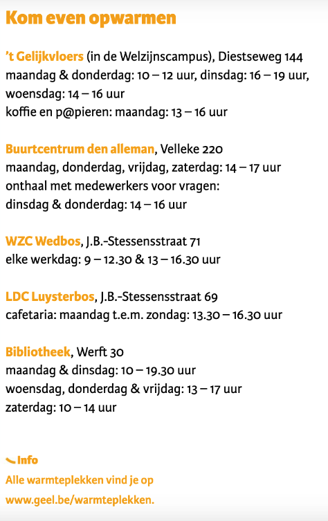Kom even opwarmen!
