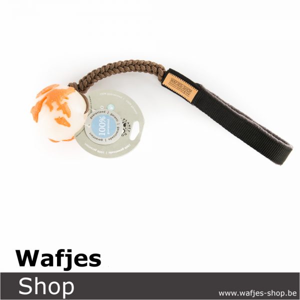 Wafjes-Bungee ChocolateBrown & Orbee-Tuff Planet Ball Orange Medium