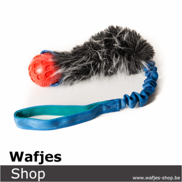 Bungee Red Ball-Fur-Blue Handle