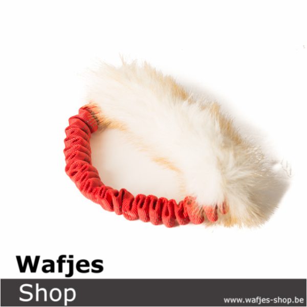 Ring Bungee White Fur - Red Handle