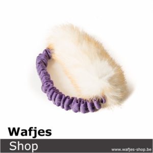 Ring Bungee White Fur - Purple Handle