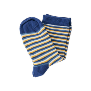 Kindersocken aus Bio-Baumwolle navy/sand/donaublau/senfgelb