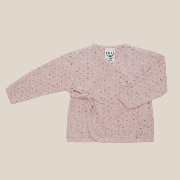 Kimono Ajour Baumwolle/Seide rosa von Puri Organic